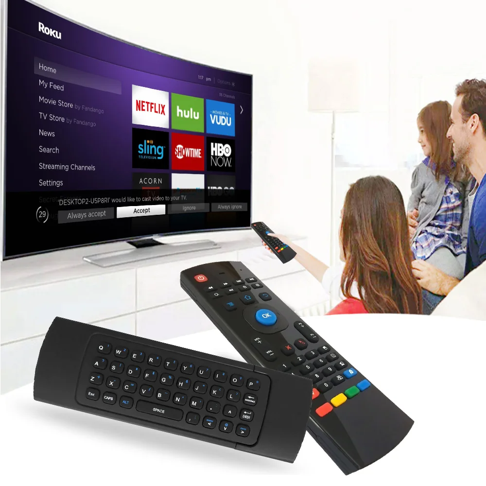 Air mouse пульт дистанционного управления с подсветкой MX3 Pro 2 4G умная беспроводная