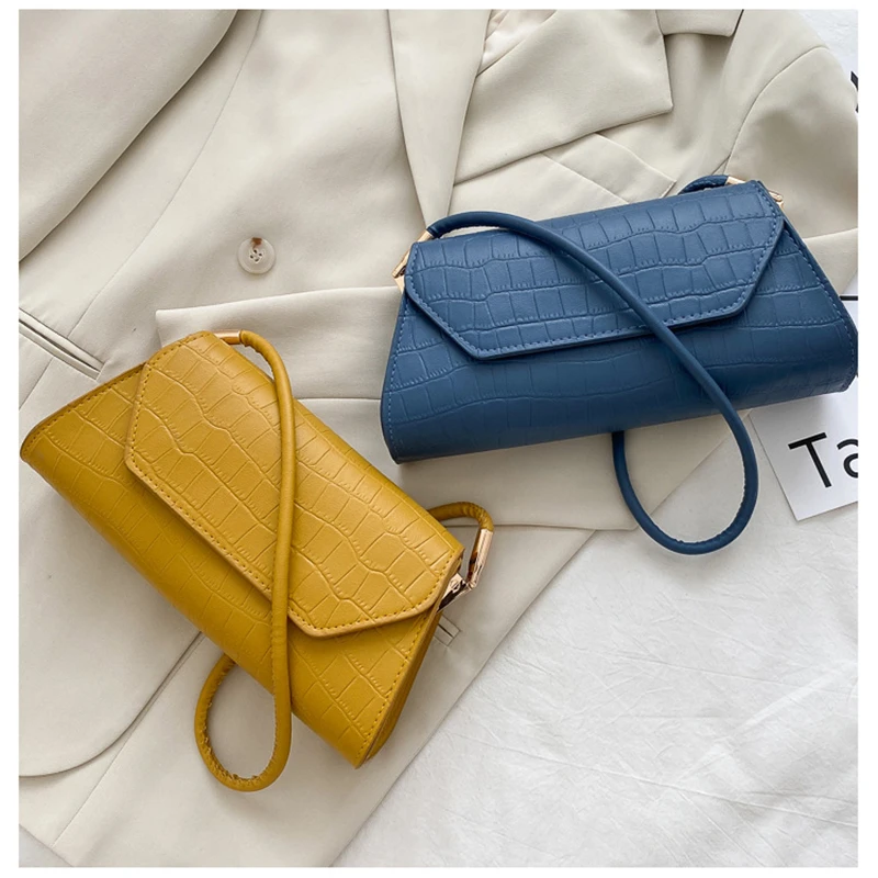 

Женская модная сумка через плечо с отделкой под камень с магнитной пряжкой