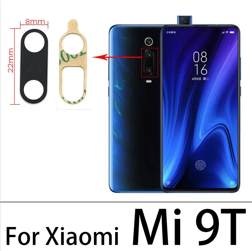 Glass Camera Lens with Tape For Xiaomi Redmi Mi 10T 10 11 Ultra 9 9T Se Note 9T 5G 10 Pro Note10 11 Lite Poco X3 F3