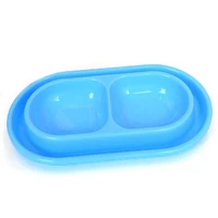 water dish puppy pet supplies with notch plastic dog feeder drinking small animals cat anti ant portable food container