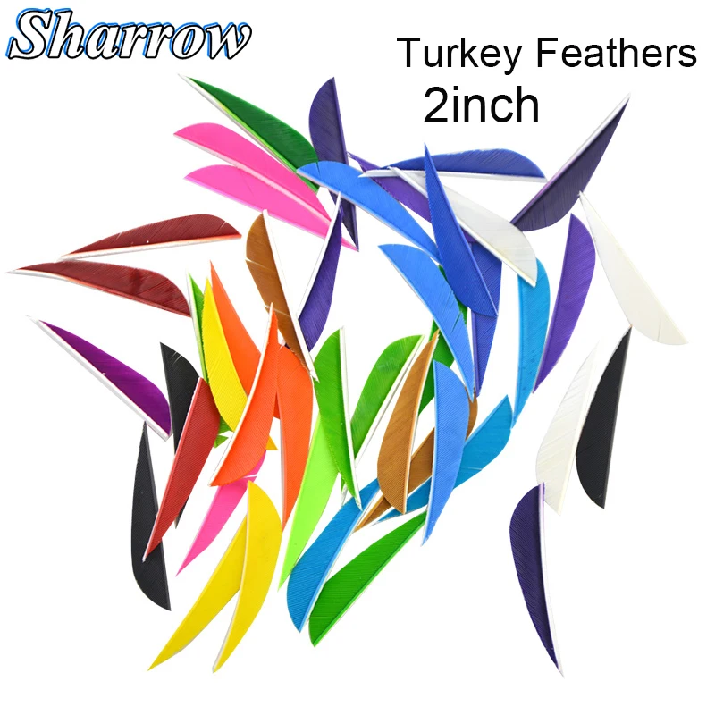 50 шт охотничьи стрелы перья 3 дюйма индейки арбалет охотничий каплевидный
