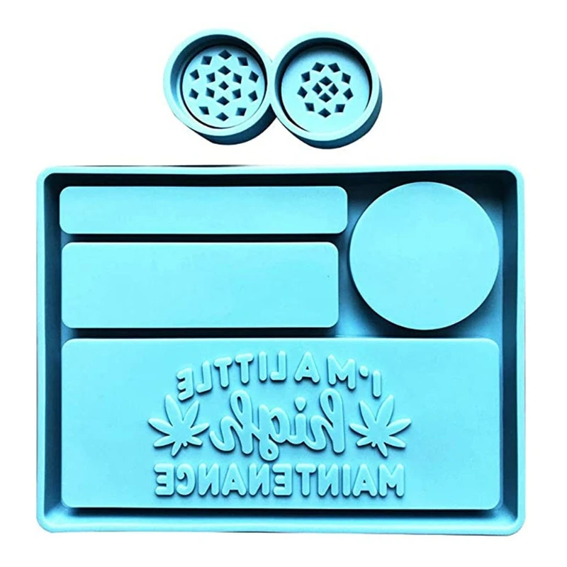 

1 Set Rolling Tray Mold with Herb Grinder Epoxy Resin Mold Jewelry Holder Silicone Mould DIY Crafts Decortaions Tool