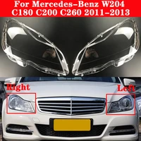 car front headlight cover for mercedes benz c class w204 c180 c200 c260 2011 2013 auto headlamp lampshade lampcover glass shell
