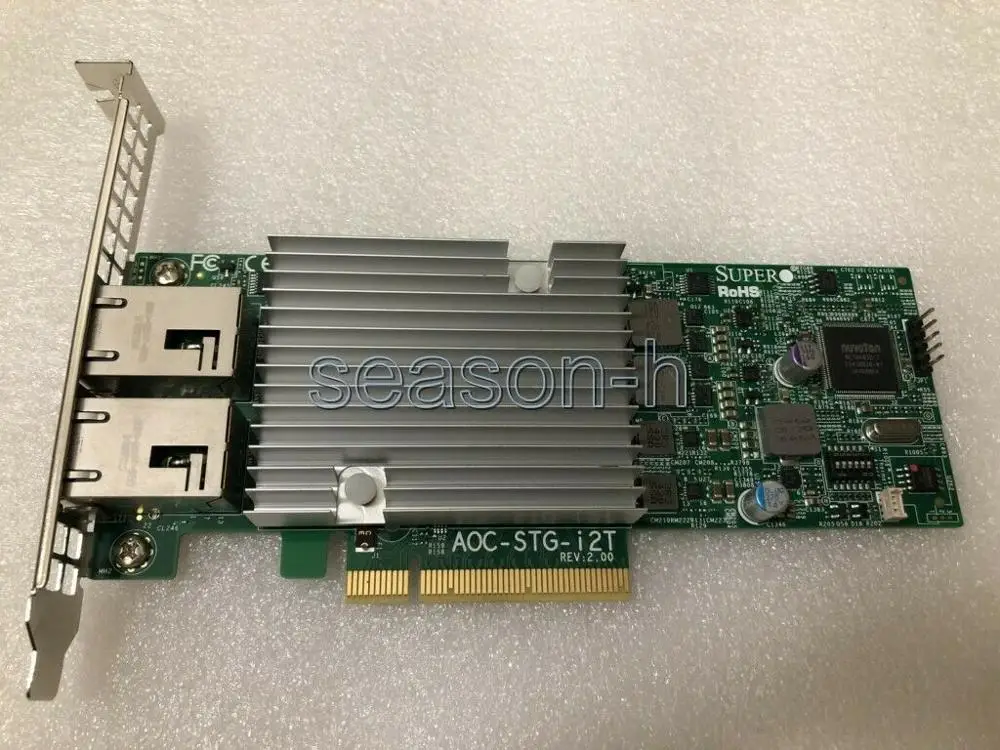 Supermicro AOC-STG-i2T REV 2 0 Dual Port 10GBASE-T RJ45 сетевая карта Fulll/низкопрофильный кронштейн |