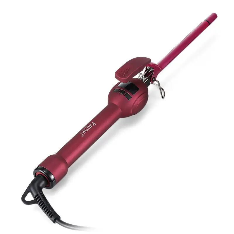 Kemei Km-1023 9Mm Curling Iron Hair Curler Professional Curl Irons Wand ic Roller Care Beauty Styling Tools C | Красота и здоровье