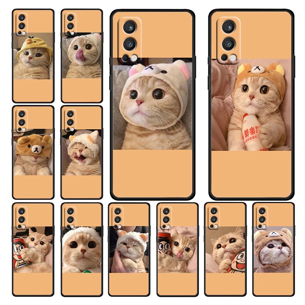 

Cute Funny Cat Pattern for OnePlus Nord 2 CE 9R 8T N100 N10 7T 6T 5T Pro 5G Plus Silicone Soft Black Phone Case Cover