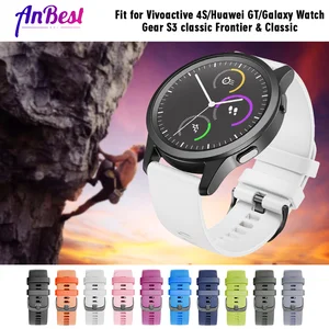 Ремешок для часов Vivoactive 4 45 мм спортивный ремешок для часов 22 мм силиконовый сменный ремешок совместим с Gear S3Huawei GT 46 мм