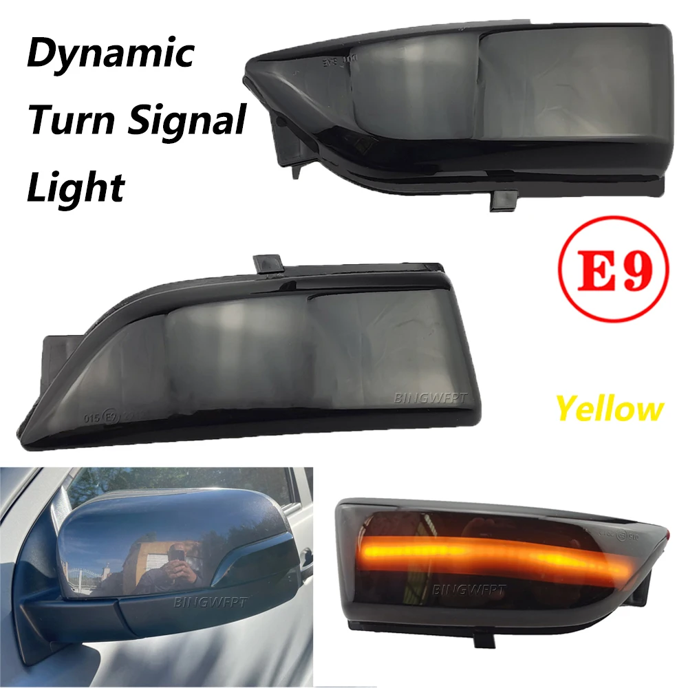 

Pair Dynamic LED Side Rearview Mirror Indicator Light Turn Signal Light Lamp for Ford Everest 2015-2019 Ranger T6 Raptor Wildtra
