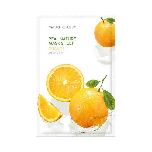 NATURE REPUBLIC Real Nature Тканевая маска 1 шт. MIZON для лица с перекрещивающимся ремешком