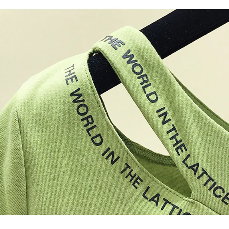 

2020 SummerSkew Neck Cotton Tshirt Women Print Letter Casual T Shirt Short Sleeve Tee T-shirt Camiseta Mujer