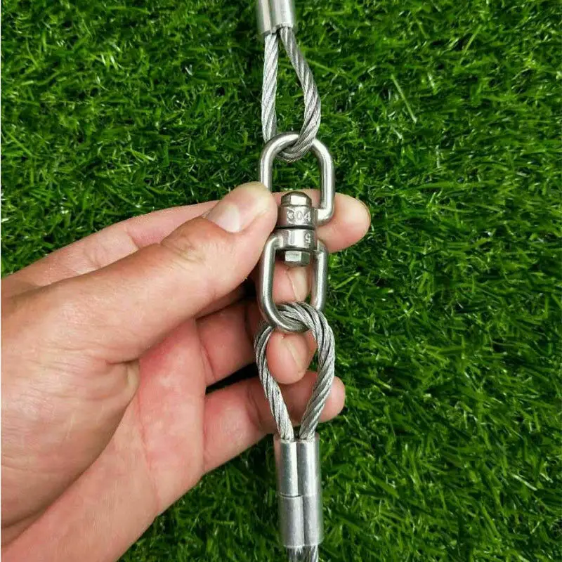 

15PCS Stainless Steel 8 Shape Rotary Buckle Safety Climbing Swivel Ring Hook Eye to Eye Connectors Carabiner Clasp M4 M5 M6 M8