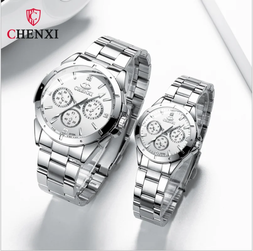 

CHENXI Couple Watch Men's Luxury Ultra-thin Large Dial Simple Waterproof Fashion Luminous Business Casual Quartz Watch WA229