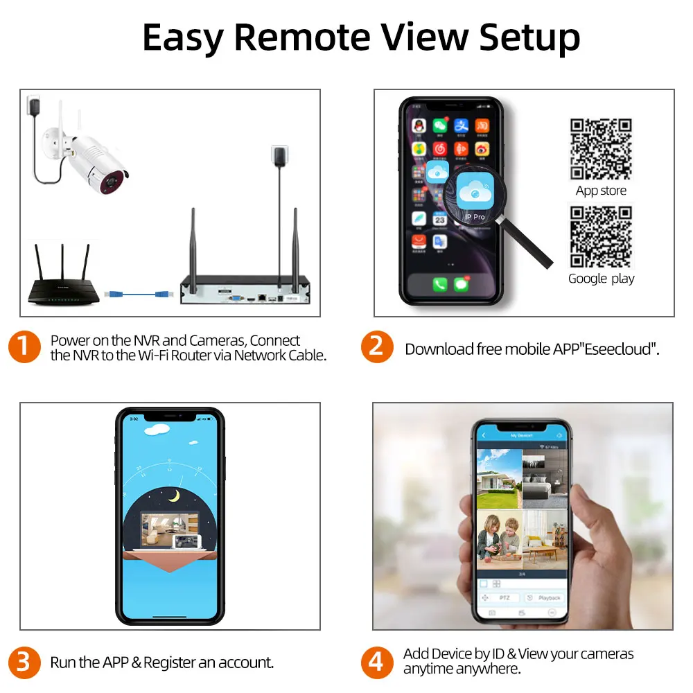 

Security Cameras Wifi IP Camera System 8CH Wireless NVR Kit 5MP Outdoor Waterproof CCTV Wifi Video Surveillance System Set H.265