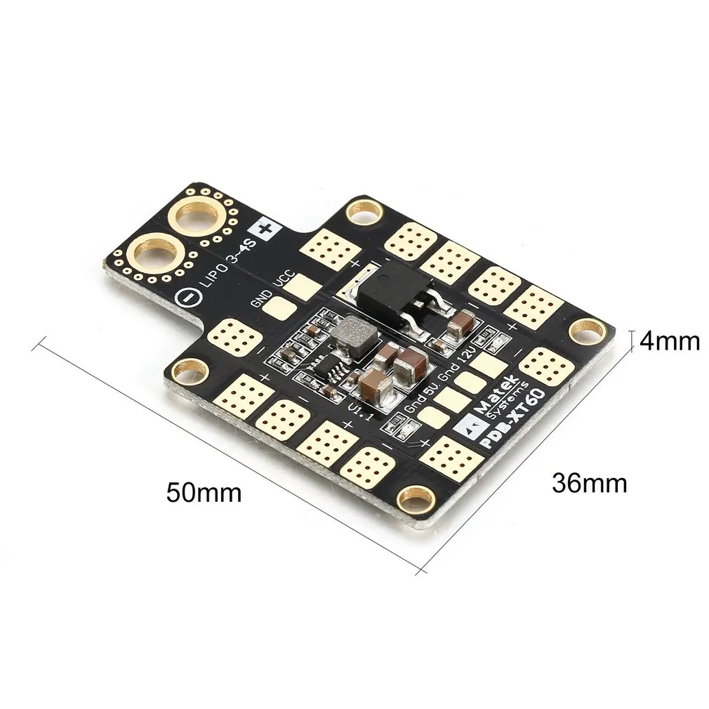 PDB XT60 Дрон Lipo 3-4S распределительная плата питания с W/ BEC 5V 2A 12V 0.5A для RC FPV