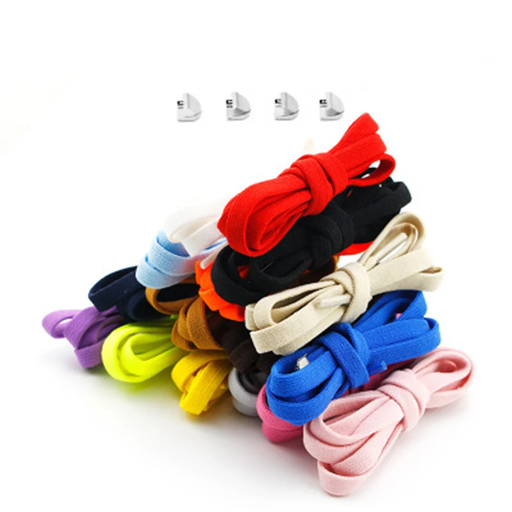 

Elastic No Tie Shoelaces Spandex Double Layer For Kids And Adult Sneakers Shoelace Quick Lazy Metal Lock Laces