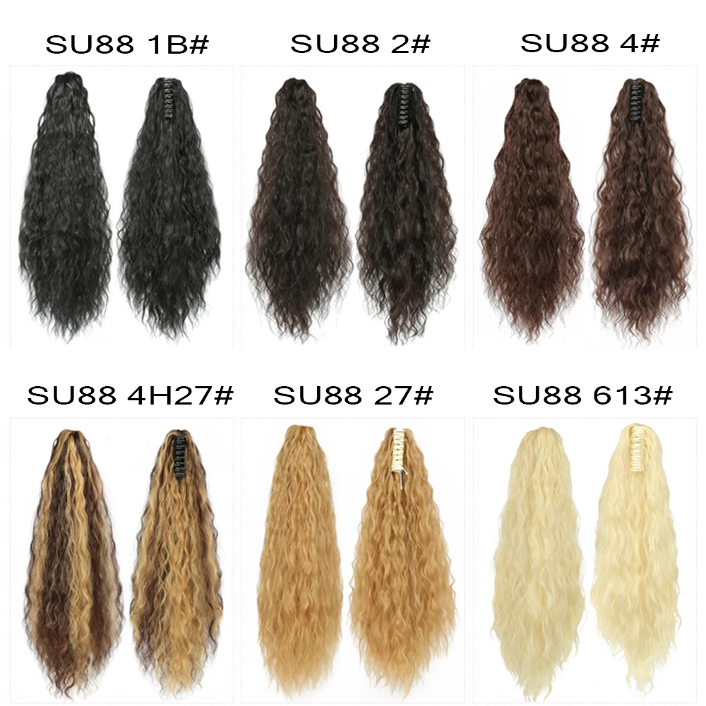 Коготь на хвост клип в наращивание волос Синтетические Для женщин волнистые