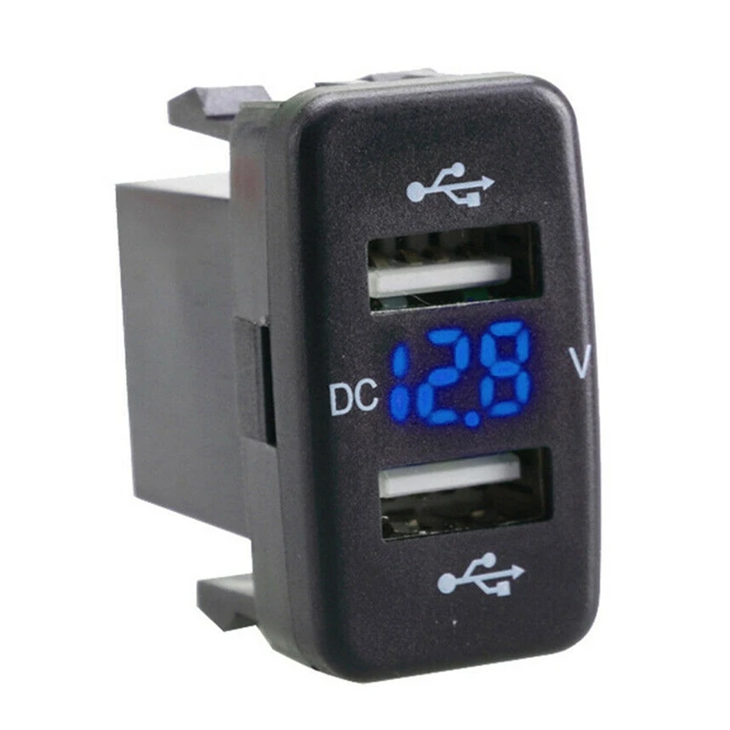 2 предмета автомобиля Зарядное устройство Разъем Dual Usb Автомобильное Порты и