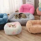 Длинная плюшевая квадратная кровать для сна, кровать для кошек, супер мягкая пушистая Лежанка для щенков, для маленьких и больших собак