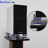 preffair 4pcs blacksilver aluminum spring speakers spikes isolation stand for hifi amplifierspeakerturntableplayer