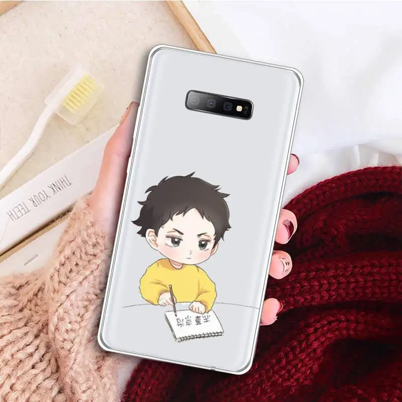 

Anime Haikyuu Hinata Attacks Phone Case Transparent for samsung A 21s 50 51 71 S 8 9 20 20fe note 10 20 ultra plus