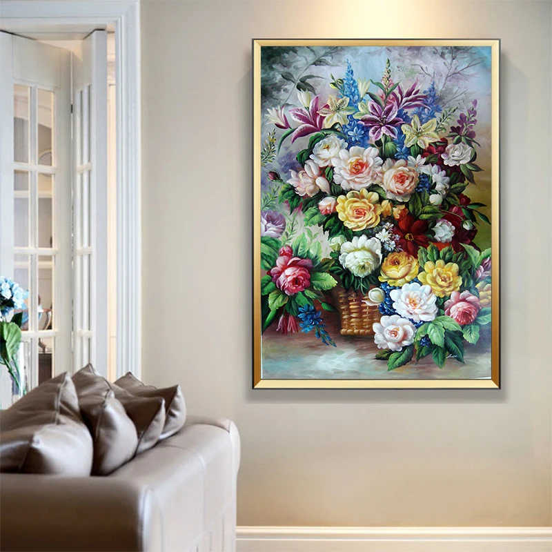 60x80 см Большой размер цветок фрукты известная картина маслом на Cancas стеновое