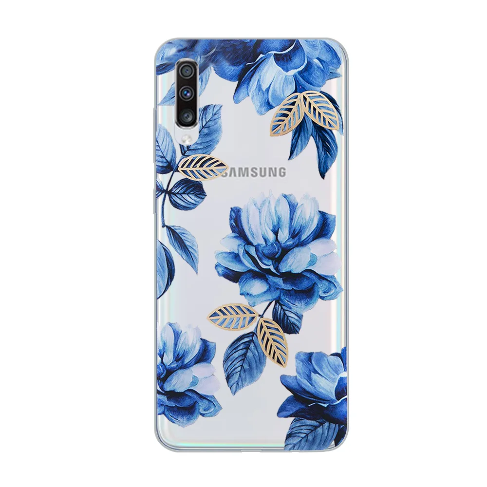WM03179 Чехол для телефона ciciber для samsung Galaxy A50 A70 A80 A40 A30 A20 A60 A10 A20e Мягкий силиконовый чехол из ТПУ с розами в винтажном стиле - Цвет: WM03179