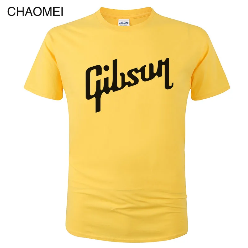 Летняя новая футболка Gibson Мужская хлопковая футболка с круглым вырезом Мужская футболка с коротким рукавом хип-хоп Homme Футболки Camisetas Hombre C36