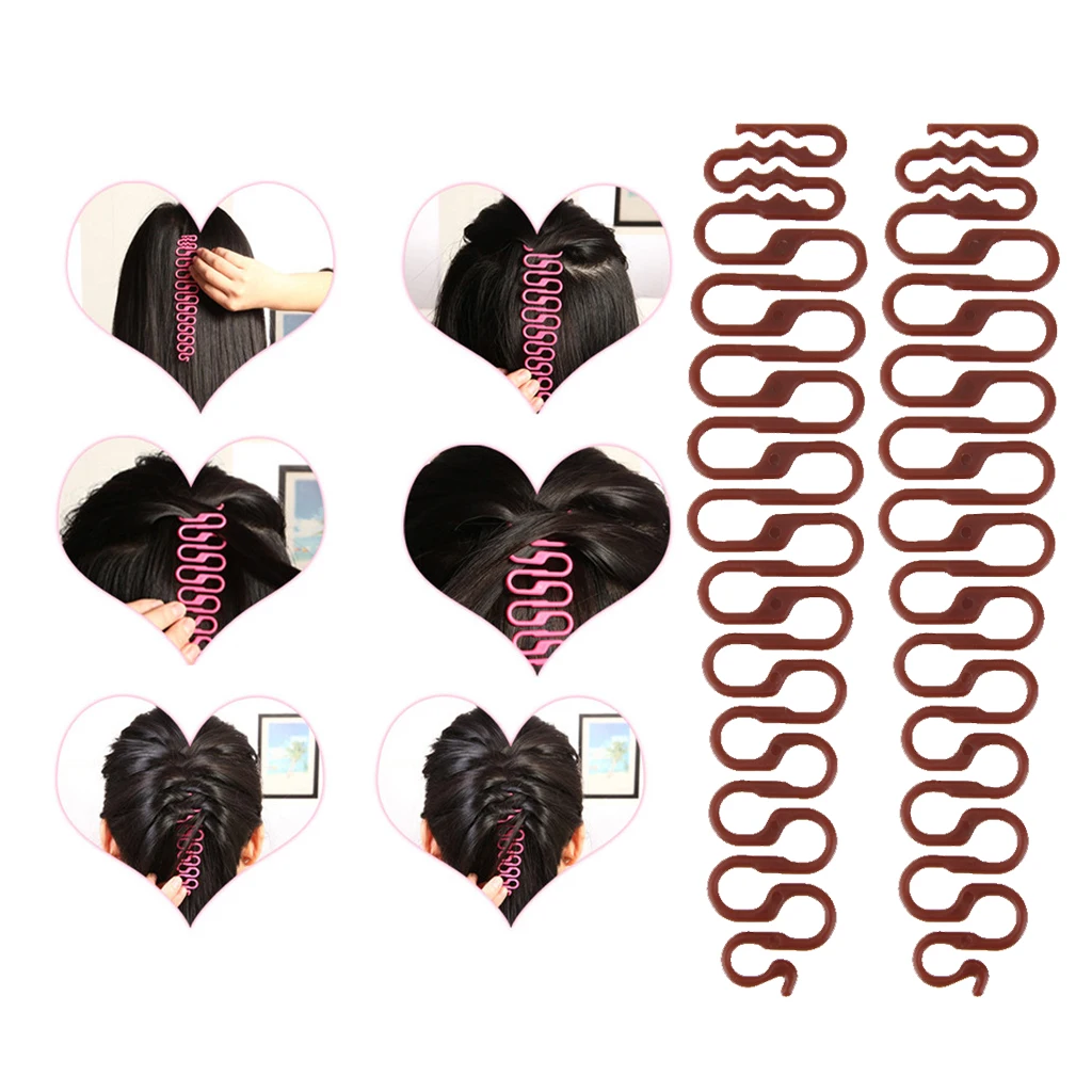 2 шт. заколки для укладки волос инструмент плетеная оплетка Многожильная сделай