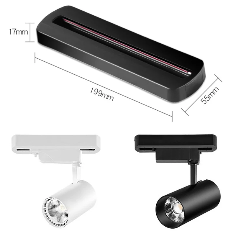 Светодиодный светильник для трека 1 м алюминиевая арматура 0 5 20 см 2 проводные
