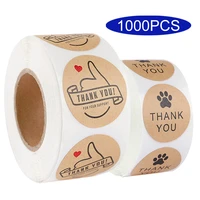 1000pcs japanese cute thank you sticker your order support my business heart envelope seal label handmade kawaii stationery gift