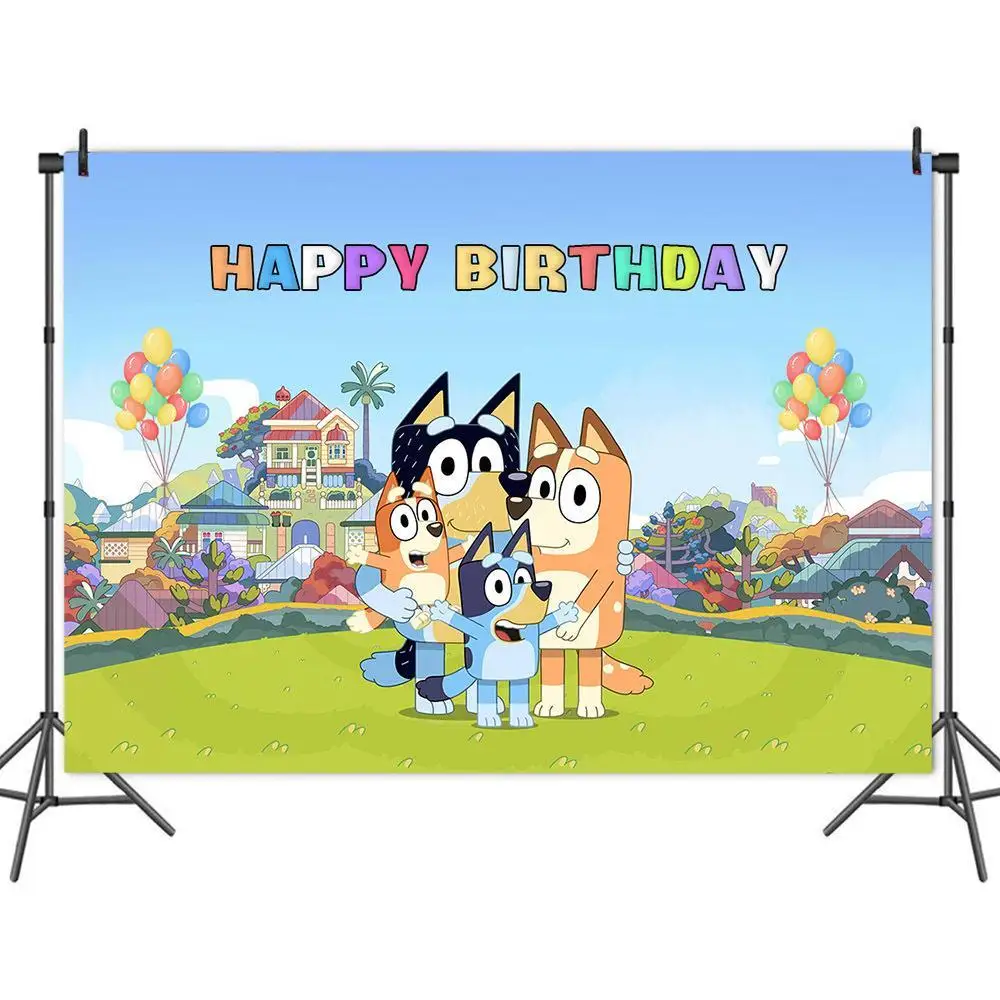 

Shepherd Dog Family Cartoon Theme Background Children Birthday Party Prop Decoration Wallpaper Photo Studio Photography Backdrop