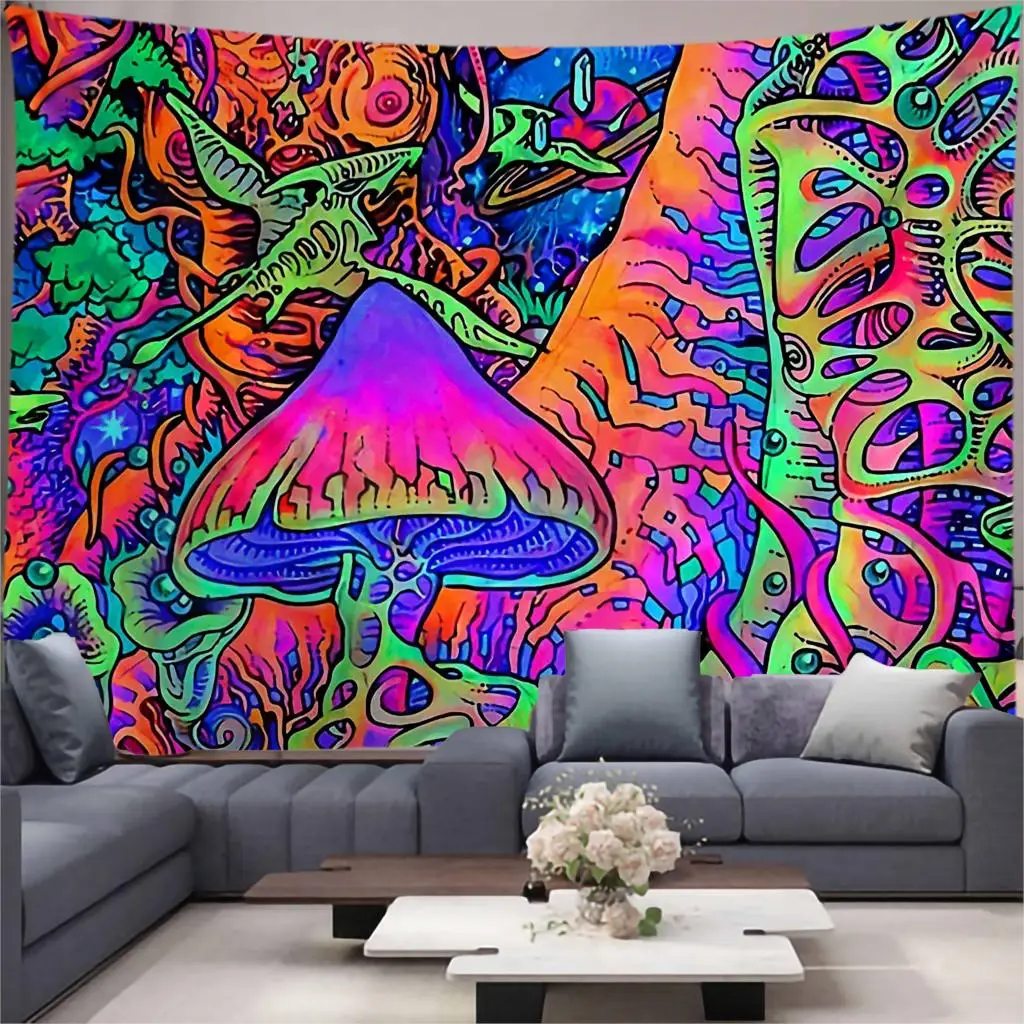 

Psilocybin mushroom Indian Mandala Tapestry Wall Hanging Bohemian Gypsy Psychedelic Tapiz Witchcraft Tapestry