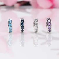 hot sale 925 sterling silver inlaid zircon isolation beads fit original bracelet women jewelry making gift