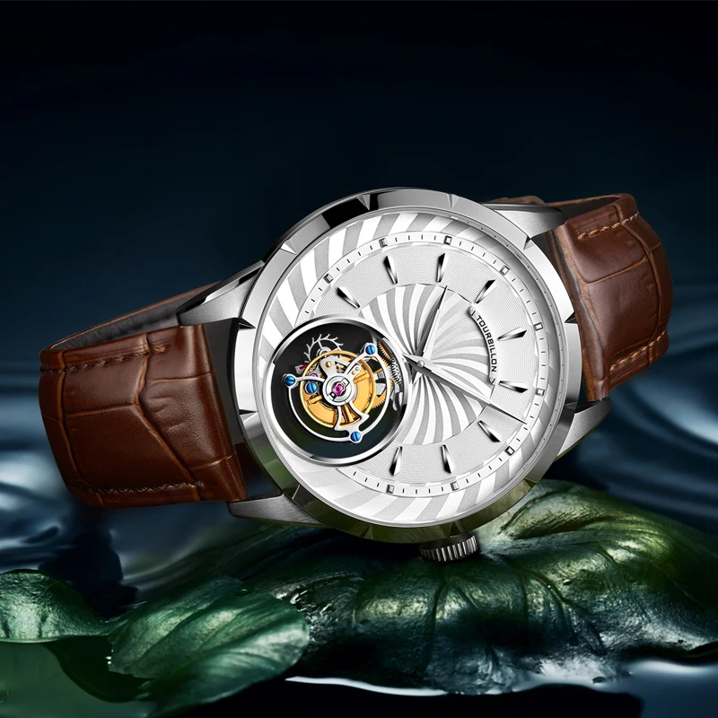 

NEW Top Tourbillon Watch Fully Automatic Mechanical Tough Guy Watches Men Brand Luxury Top Sapphire Mirror Tourbillon Clock Male
