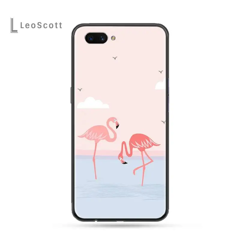

rainforest flamingos leaves pink Phone Case For OPPO F 1S 7 9 K1 A77 F3 RENO F11 A5 A9 2020 A73S R15 REALME PRO