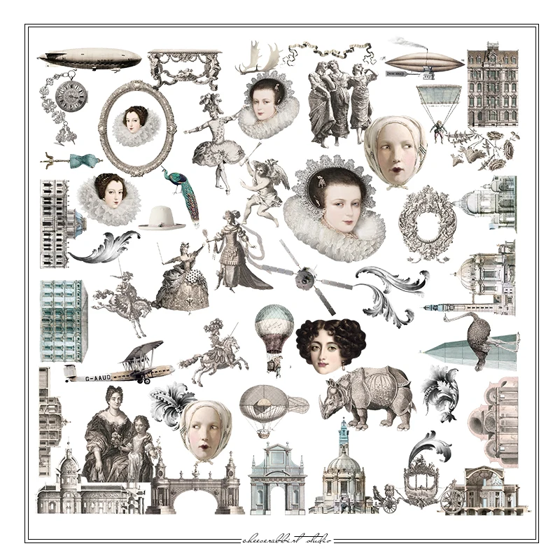 KLJUYP Классические Медные гравировочные наклейки для скрапбукинга счастливый