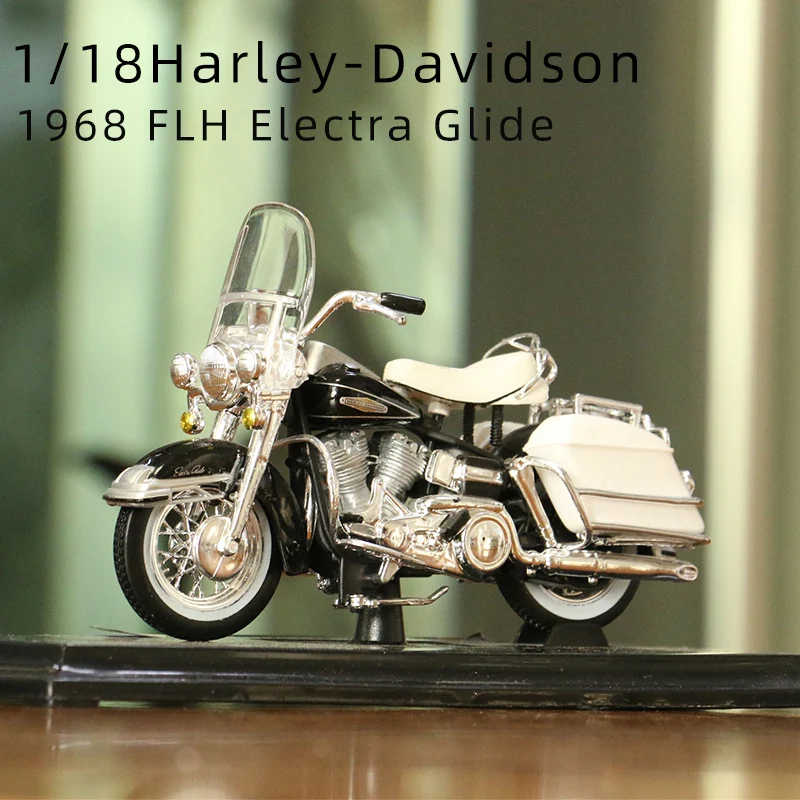 

Maisto 1:18 HARLEY DAVIDSON 1968 FLH Electra Glide Diecast Motorcycle Model Workable Toy Gifts Collection