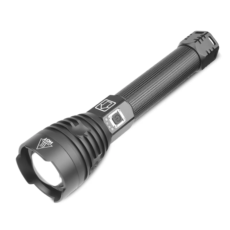 A-XHP90 Самый мощный светодиодный фонарь XHP90 с 110% яркостью, фонарь с зумом, зарядка через USB, для использования 2*26650 батареи, долгое время освещения, лучший кемпинг - Испускаемый цвет: A-XHP90