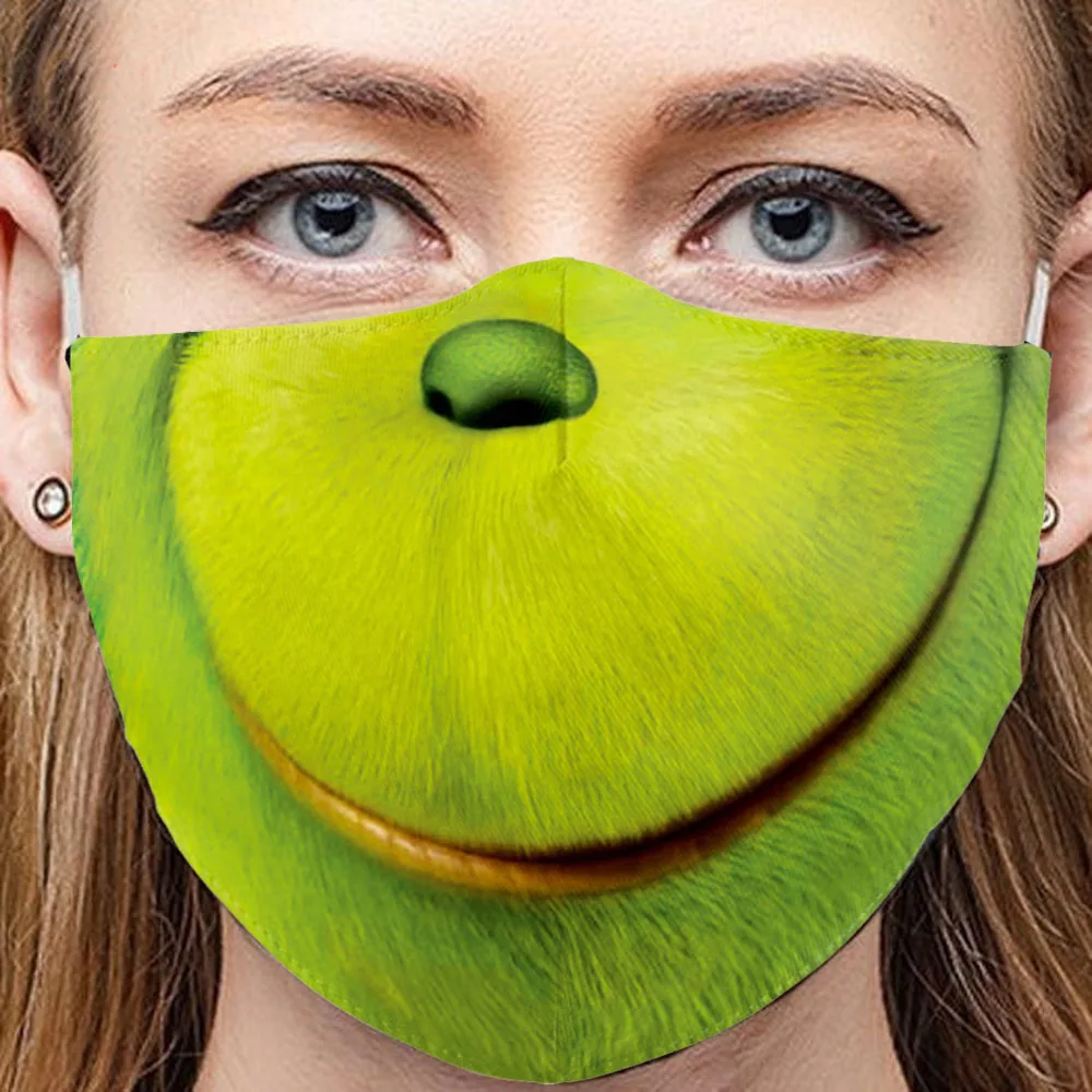 Хит Grinch Для мужчин женщин уход за кожей лица маски для взрослых Уличный спорт
