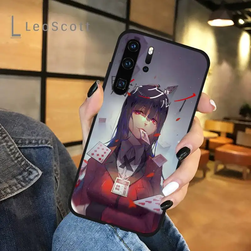 

Japanese Anime Kakegurui Jabami Yumeko Phone Case For Huawei honor Mate P 9 10 20 30 40 Pro 10i 7 8 a x Lite nova 5t