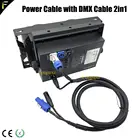 Dj сценисветильник вой сигнал XRL DMX512 и силовые интегрированные кабели 2 м, 3 м, 5 м, 10 м скрутка питания с гибридным кабелем DMX