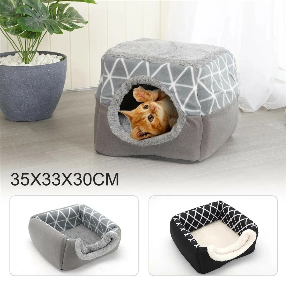 

Pet Dog Bed Foldable Cat House Nest Winter Warm Space Capsule House Cats Litter Villa Enclosed House Soft Bed Pet Supplies