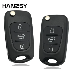 Чехол для дистанционного ключа с 3 кнопками для Hyundai Elantra i30 I20 IX35 Avante Verna, kia K5 K2, Автомобильный Складной флип-чехол