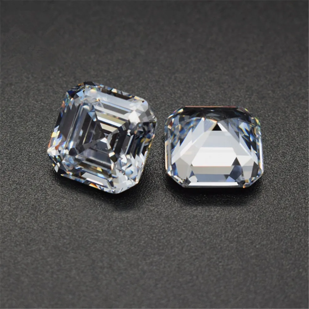 

Grade AAA Cubic Zirconia Square Faceted Gemstone Asscher Cut Cubic Zirconia Multiple Sizes to Choose GZ14