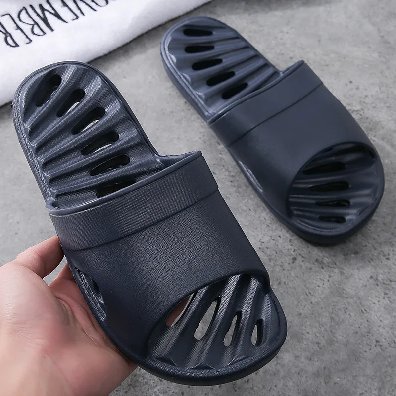 

Bathroom Non Slip Women Slippers Summer Cool Quick-Dry Home Slides Ladies Platform Shoes Flats Indoor Couple Men Slippers