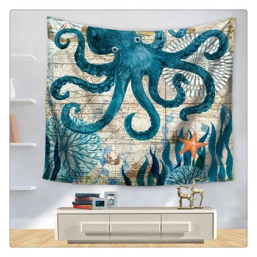 Подводный мир хиппи гобелен животные морская черепаха Настенное подвесное