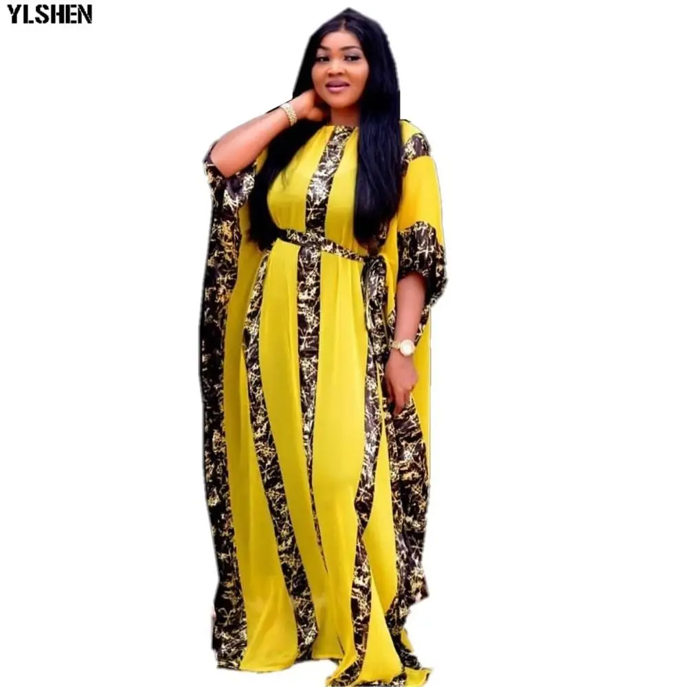 Новые африканские платья одежда для женщин Дашики в полоску Boubou Robe Africain Grown Bazin