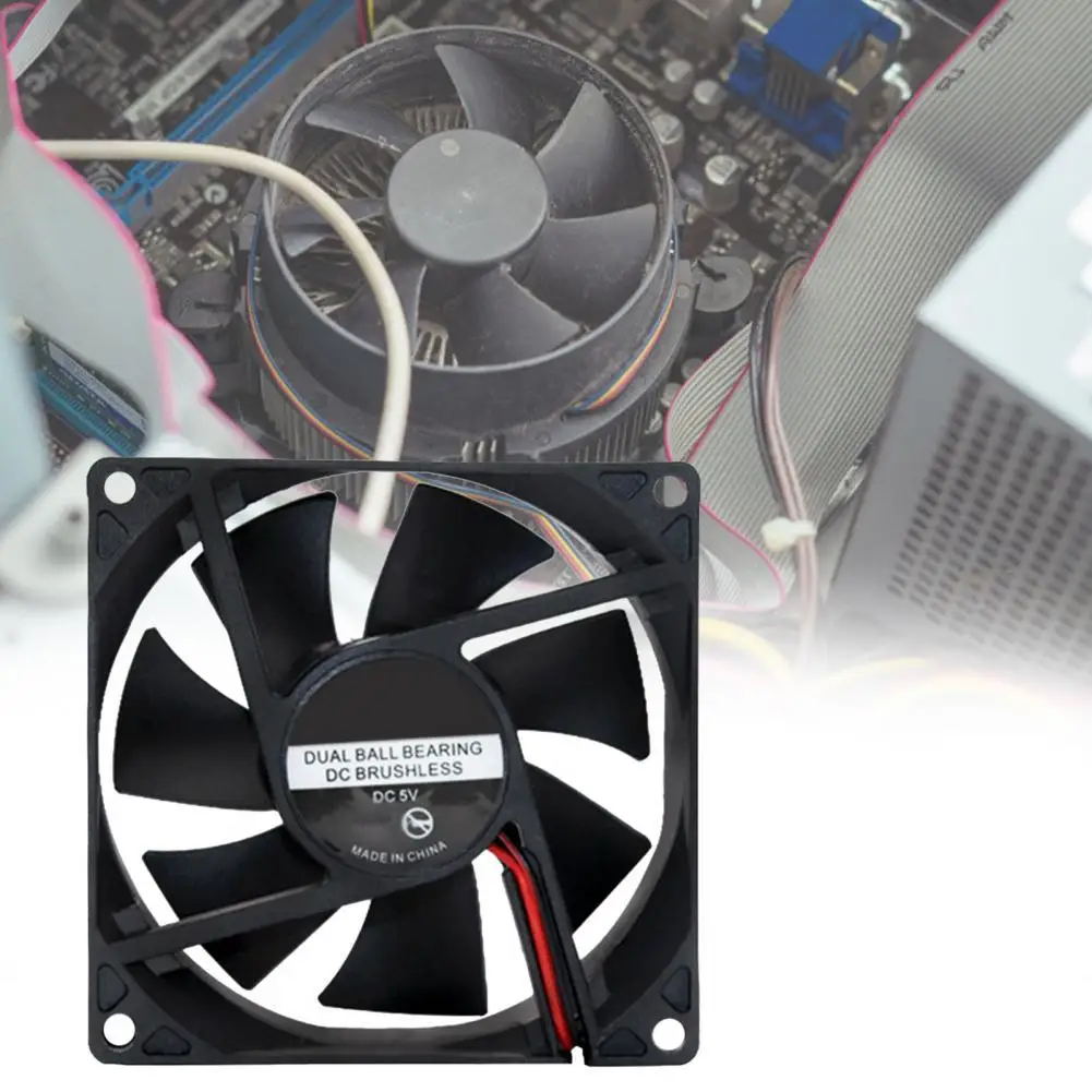 

DC 5V 0.24A Cooling Fan Mute Fast Heat Dissipation Plastic DC Multi-purpose Radiator Fan for Computer Cooling Fan Plastic