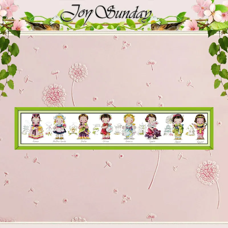 Набор для вышивки крестиком One World мультяшный 11CT 14CT оптовая продажа | Дом и сад