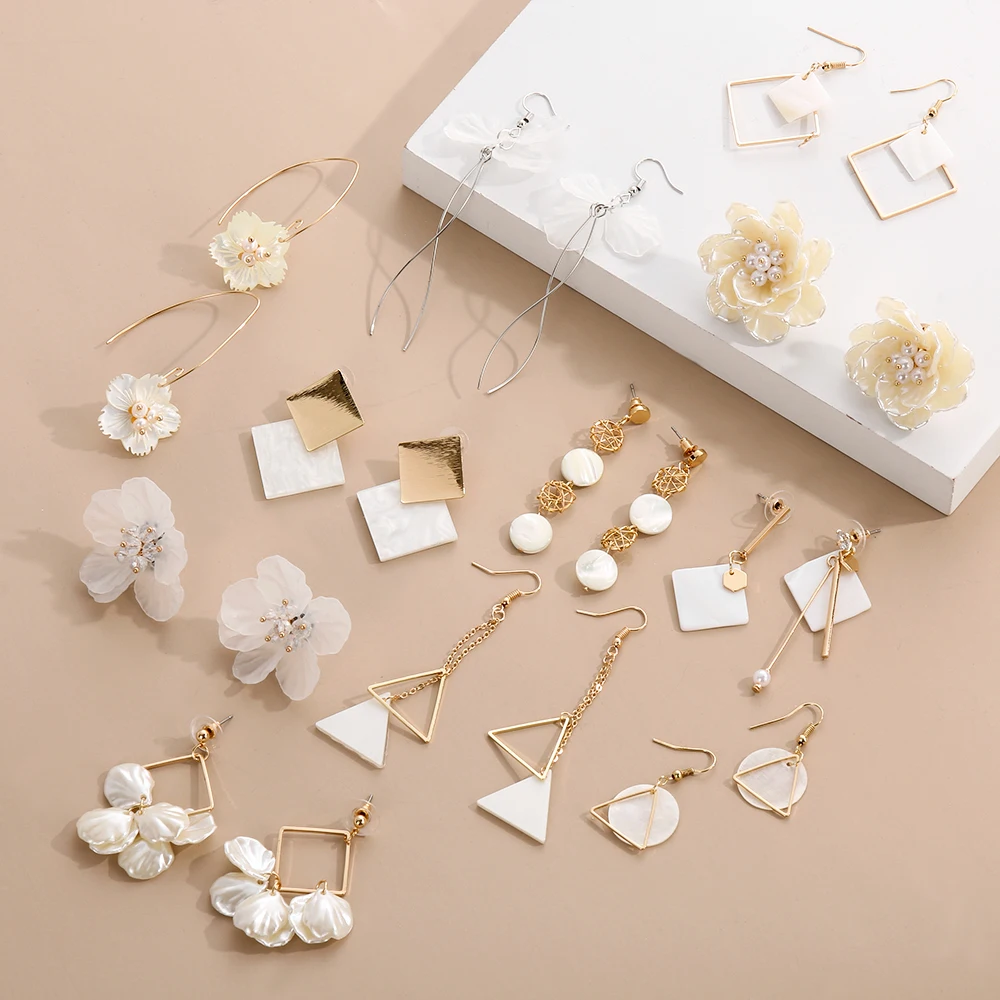 1 пара новые простые прозрачные серьги гвоздики в виде цветка лепестков